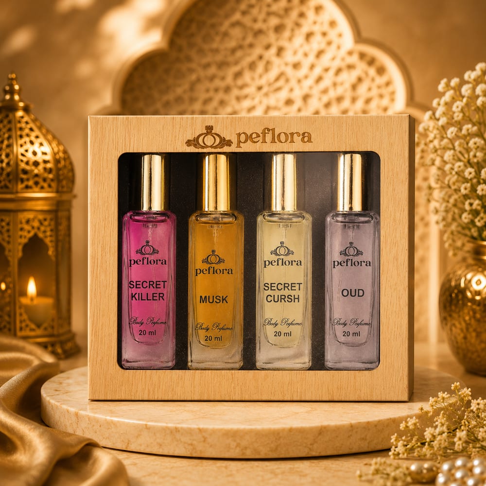 Peflora Gift Box Set — 4 × 20 ml Body Perfumes